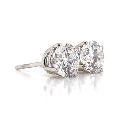 ASTER JEWELS 14K WHITE GOLD 1.35 CT TW LAB GROWN ROUND BRILLIANT DIAMOND STUD EARRINGS