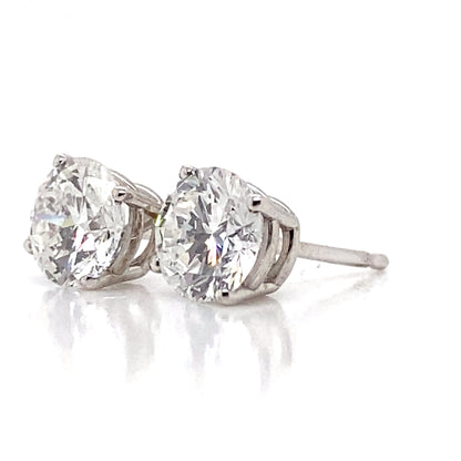 ASTER JEWELS 14K WHITE GOLD 1.35 CT TW LAB GROWN ROUND BRILLIANT DIAMOND STUD EARRINGS