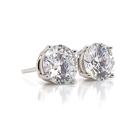 ASTER JEWELS 14K WHITE GOLD   2.0 CT TW LAB GROWN ROUND BRILLIANT DIAMOND   STUD EARRINGS