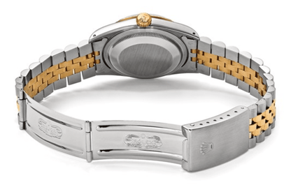 Rolex 36mm Jubilee Datejust Black Diamond Dial and 18K Fluted Bezel