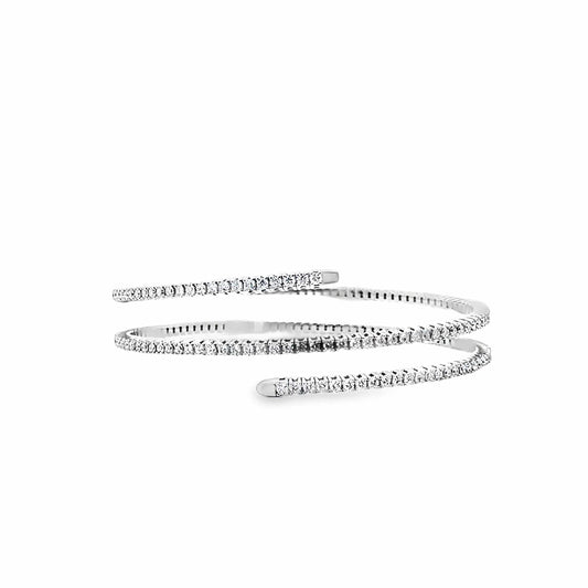 14KW LAB GROWN DIAMOND BANGLE BRACELET 2.90 CTW
