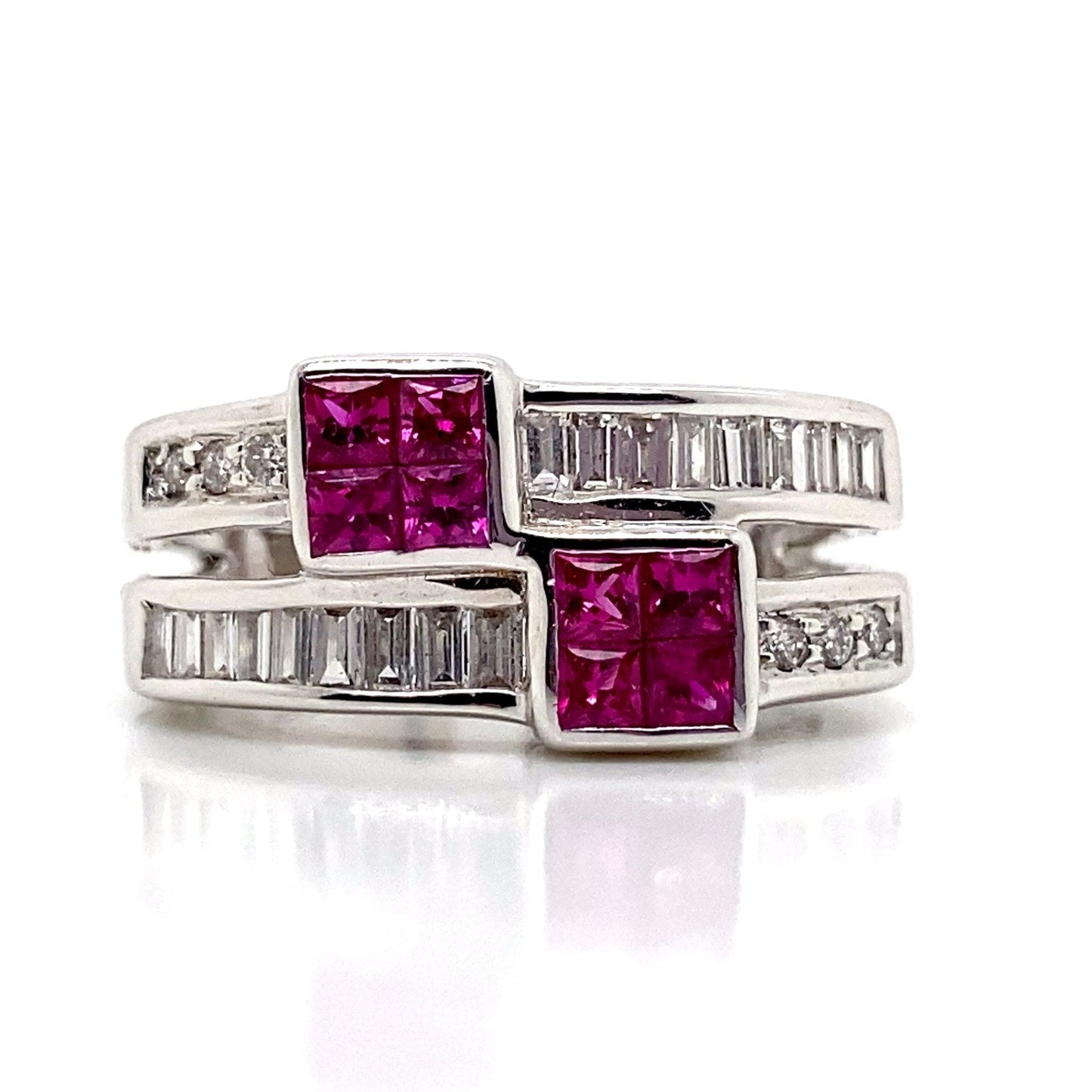 18W RUBY RING 0.62 BAGUETTE 0.07