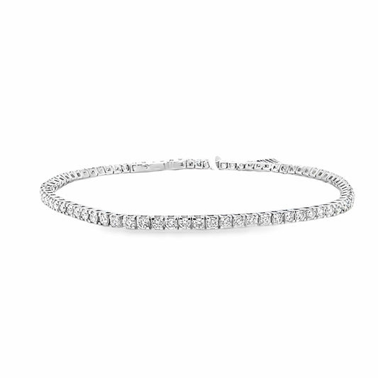 14KW LAB GROWN DIAMOND TENNIS BRACELET 2 CTW