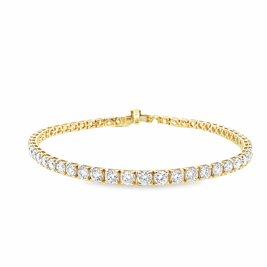 14KY LAB GROWN DIAMOND TENNIS BRACELET 5 CTW