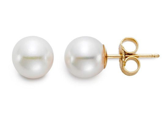 8.5-9MM EARRING "A" FRESHWATER PEARL 14K WHITE GOLD