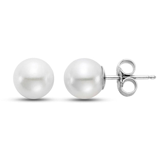 9-9.5MM EARRING "A" FRESHWATER PEARL 14K WHITE GOLD