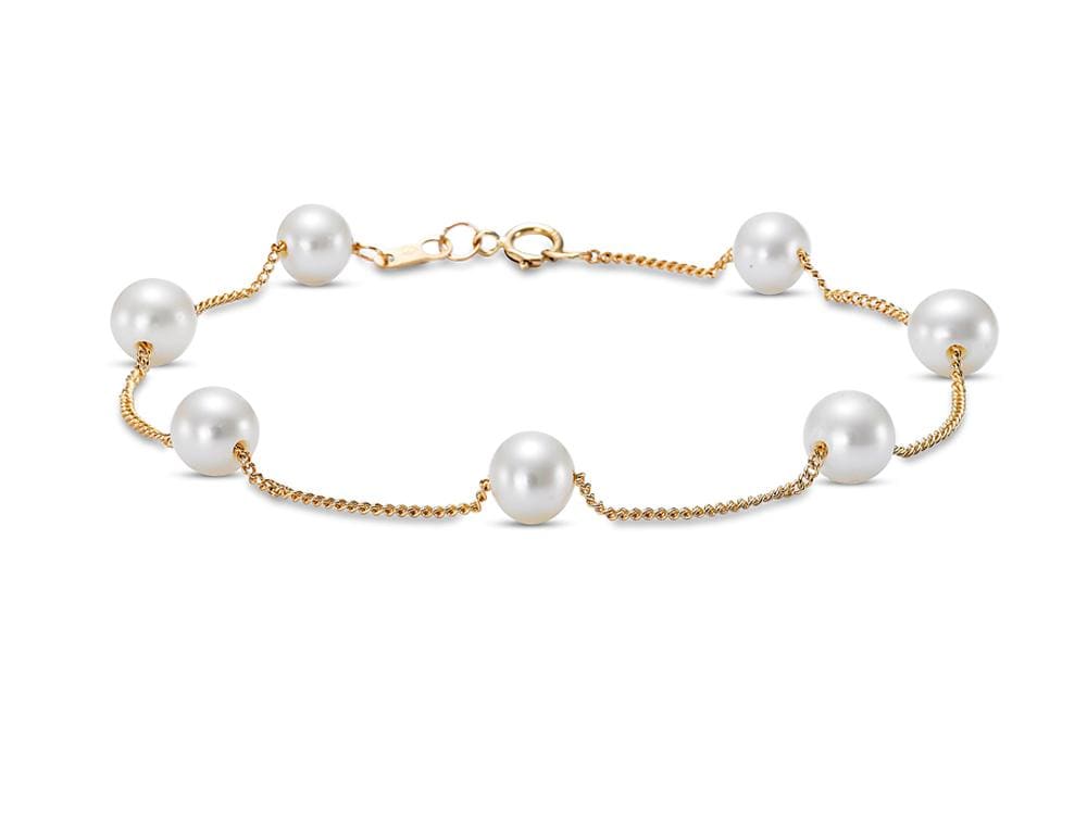 5.5-6MM Curb Chain Bracelet 7.5"14K Yellow Gold