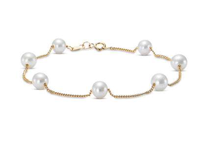 5.5-6MM Curb Chain Bracelet 7.5"14K Yellow Gold