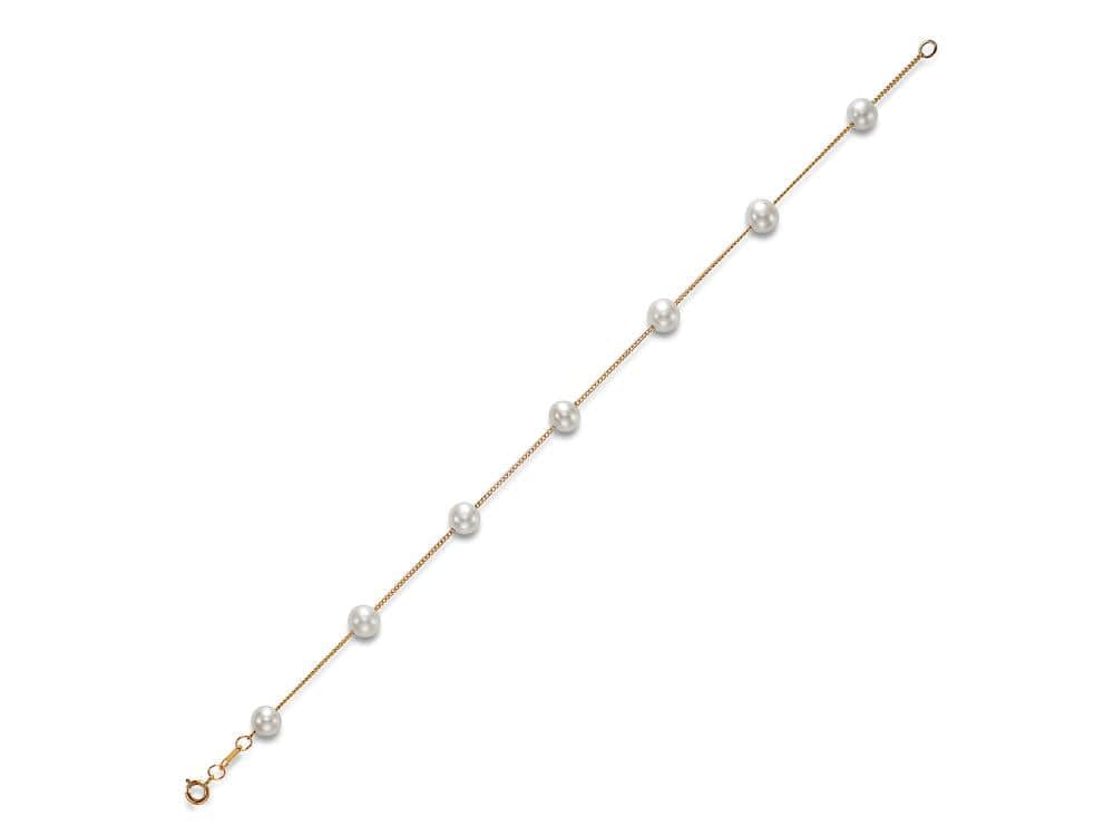 5.5-6MM Curb Chain Bracelet 7.5"14K Yellow Gold