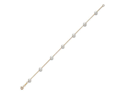 5.5-6MM Curb Chain Bracelet 7.5"14K Yellow Gold