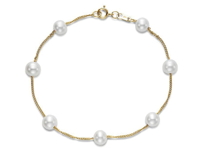 5.5-6MM Curb Chain Bracelet 7.5"14K Yellow Gold