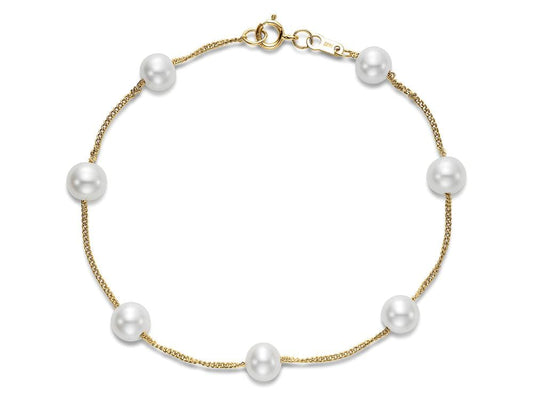 5.5-6MM Curb Chain Bracelet 7.5"14K Yellow Gold