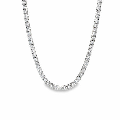 14K WHITE GOLD 15.80 CT TW LAB GROWN TENNIS NECKLACE