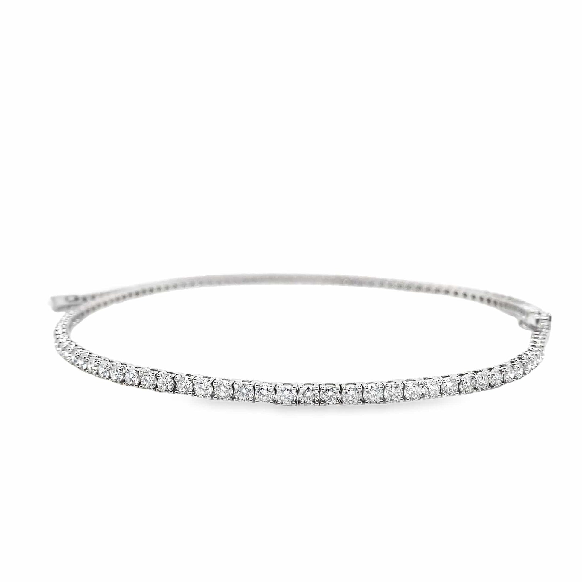 14K WHITE GOLD 10 CT TW LAB GROWN DIAMOND TENNIS NECKLACE