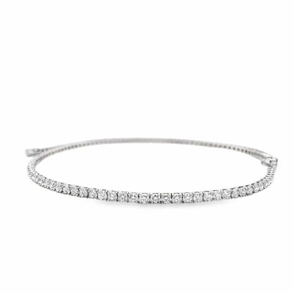 14K WHITE GOLD 10 CT TW LAB GROWN DIAMOND TENNIS NECKLACE