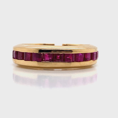 14K YELLOW GOLD  1.93 CT NATURAL RUBY  FASHION RING