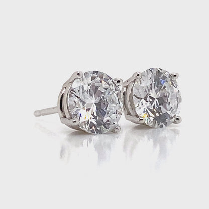 14K WHITE GOLD   2.0 CT TW LAB GROWN ROUND BRILLIANT DIAMOND   STUD EARRINGS