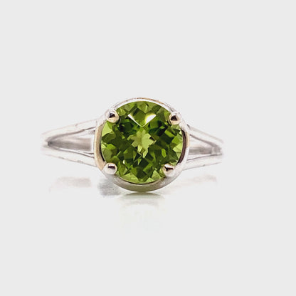 14K WHITE GOLD 1.40 CT PERIDOT