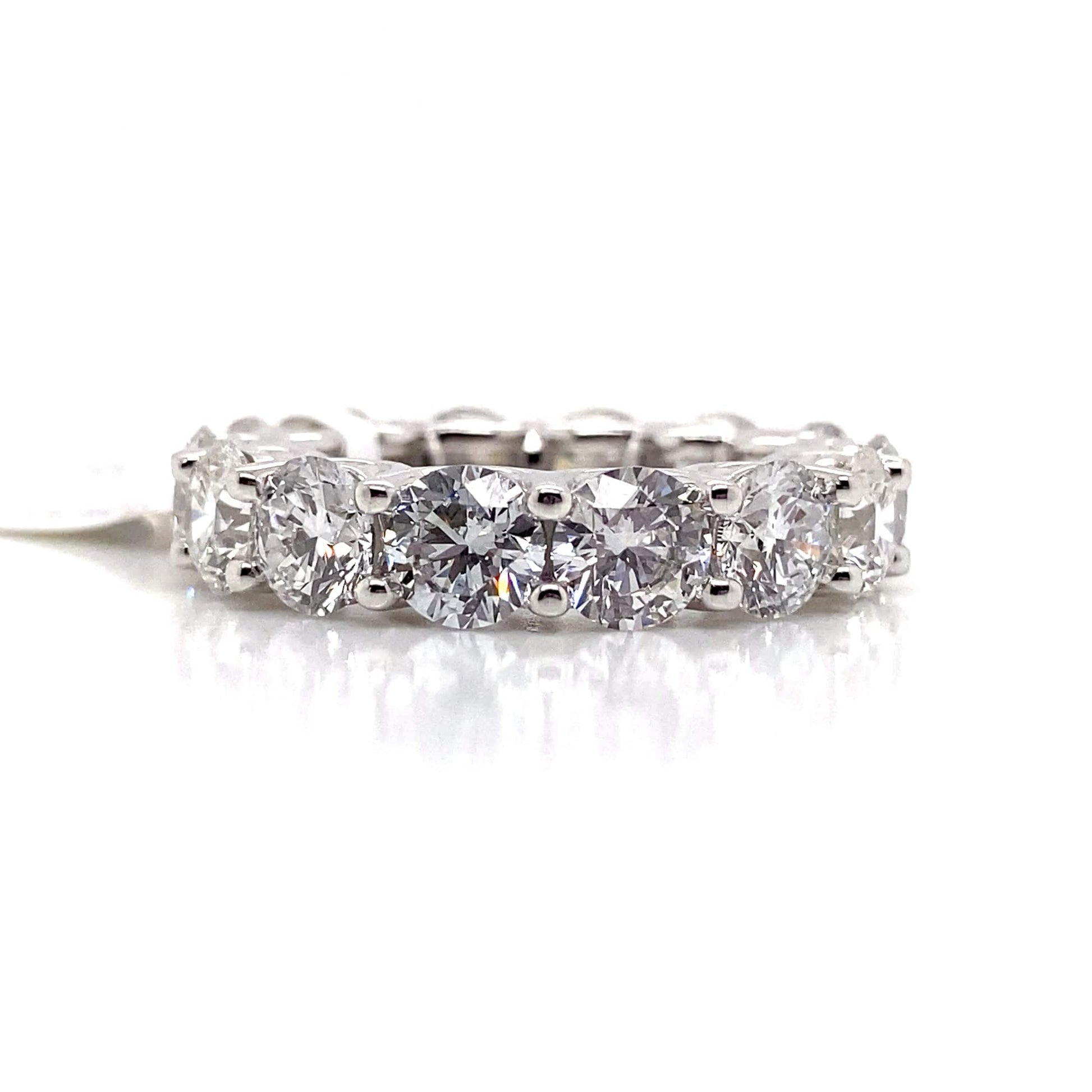 14K WHITE GOLD 8.28 CT TW LAB GROWN ROUND BRILLIANT DIAMOND ETERNITY BAND