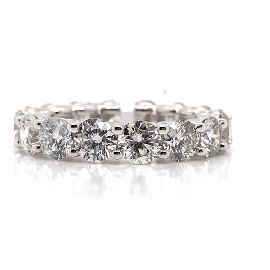 14K WHITE GOLD 6.13 CT TW ROUND BRILLIANT LAB GROWN DIAMOND ETERNITY BAND