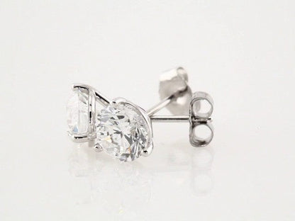 Earrings 14K White 2 CTW Natural Diamond Stud Earrings