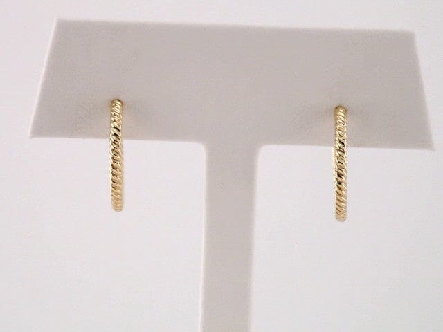 Earrings 14K Yellow Rope 17 mm Hoop Earrings