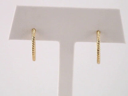 Earrings 14K Yellow Rope 17 mm Hoop Earrings