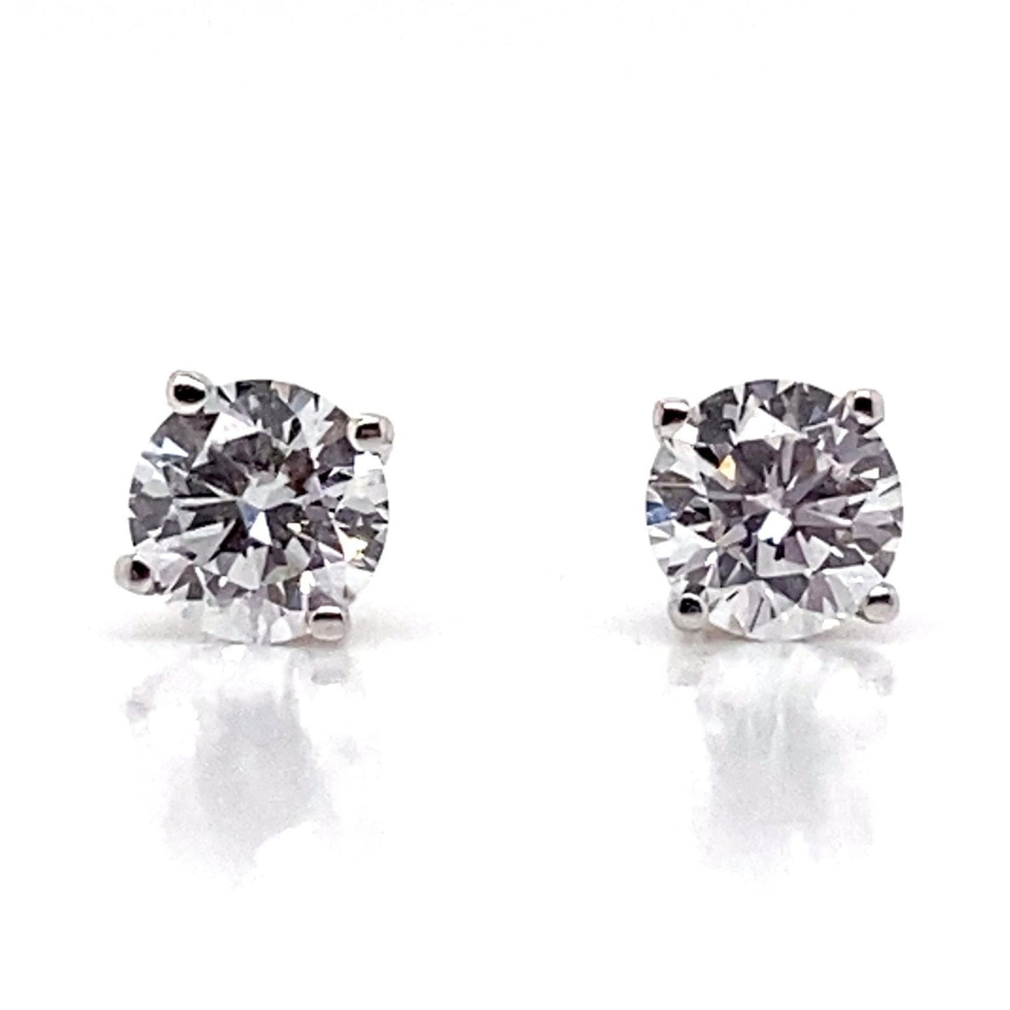 14K WHITE GOLD LAB STUDS DIAMOND 0.50CT