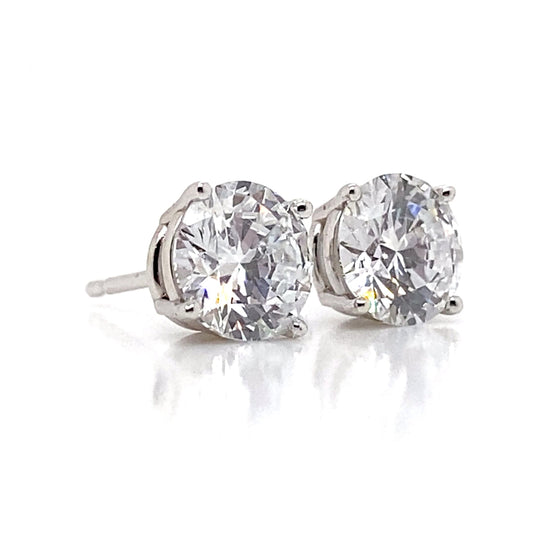 14K WHITE GOLD 2.0 CT TW LAB GROWN ROUND BRILLIANT DIAMOND STUD EARRINGS