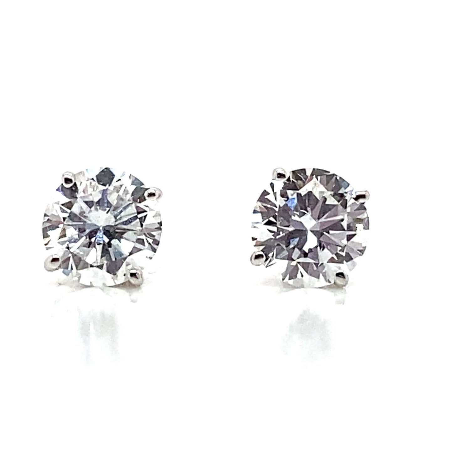 14K WHITE GOLD LAB DIAMOND STUDS DIAMOND 1.00CT