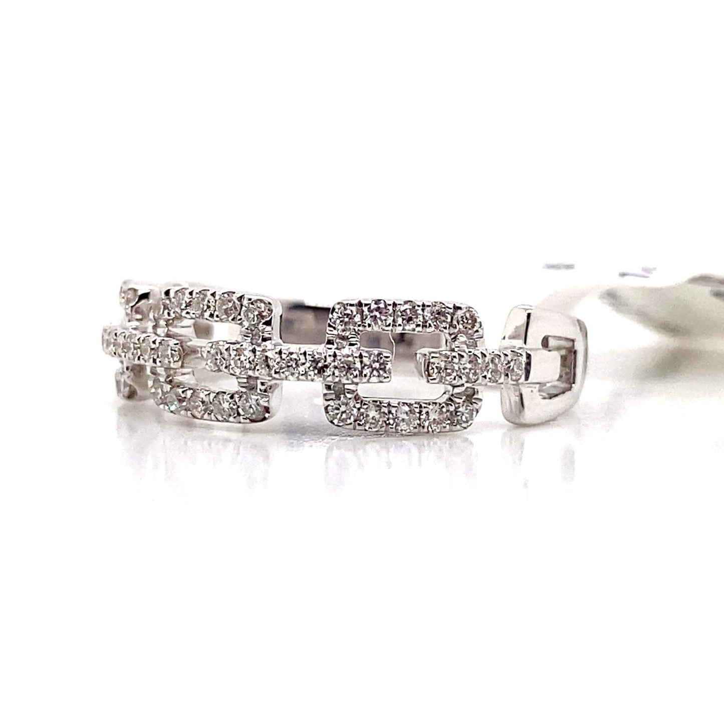 14K WHITE GOLD .31 CT TW NATURAL DIAMOND ACCENT FASHION RING
