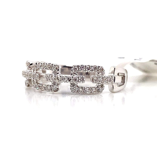14K WHITE GOLD .31 CT TW NATURAL DIAMOND ACCENT FASHION RING